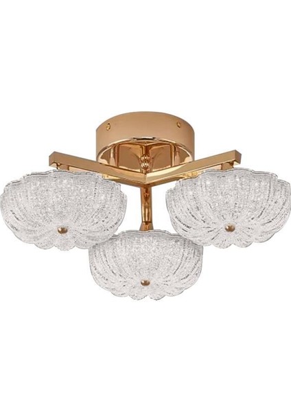 6095-3 Sarı 3 Renk LED Avize