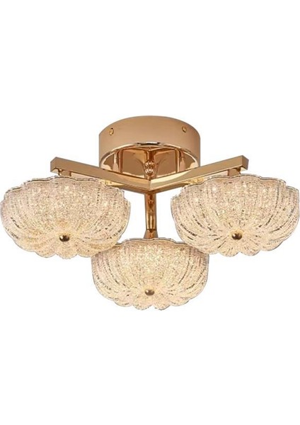 6095-3 Sarı 3 Renk LED Avize