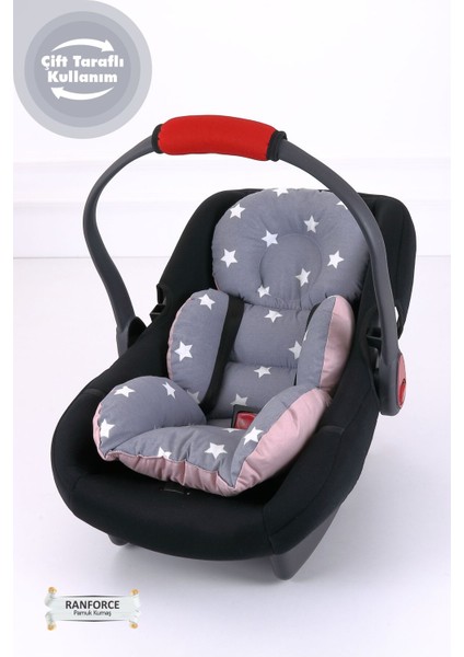 Bel Destekli Puset Minderi ve Örtüsü Takımı - Gri Pudra - 2 Parça modelleri