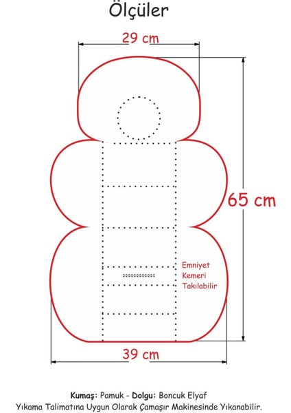 Bel Destekli Puset Minderi ve Örtüsü Takımı - Gri Pudra - 2 Parça fırsatları