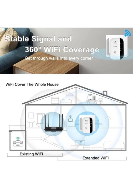 Menzil Genişletici 300 Mbps Wireless-N Wifi Repeater Sinyal Ev Ofis Iş Yeri Için modelleri