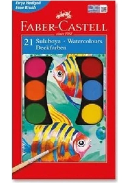 Faber Castell Sulu Boya Büyük Boy 21 Renk fiyatları