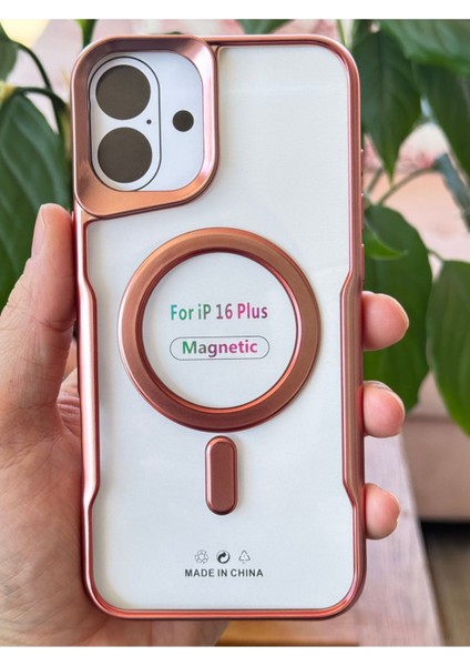 Apple iPhone 16 Kılıf Prizma Kamera Çıkıntılı Magsafe Şarj Destekli Mat Renkli Şeffaf Kapak