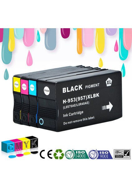 Hp 953XL Muadil Takım Kartuş | L0S70AE L 7720 L 7730 L 7740 L 821