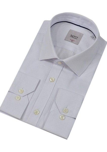 Erkek Puantiyeli Slim Fitt Uzun Kol Gömlek 2382 BGL-ST04377 modelleri