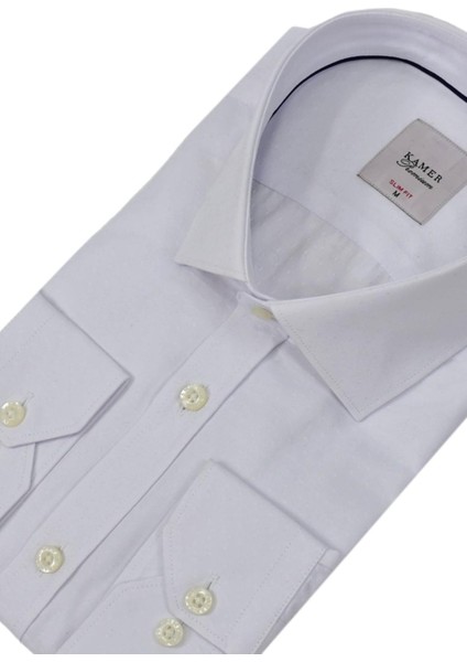 Erkek Puantiyeli Slim Fitt Uzun Kol Gömlek 2382 BGL-ST04377 fırsatları