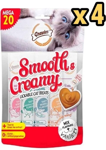 Krema Kedi Ödülü Karışık Lezzetler 20X15 gr x 4 Adet