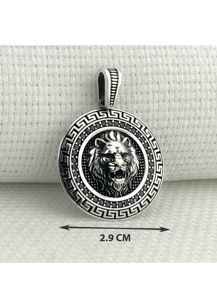 925 Ayar Gümüş Aslan Figürlü Kolye Ucu