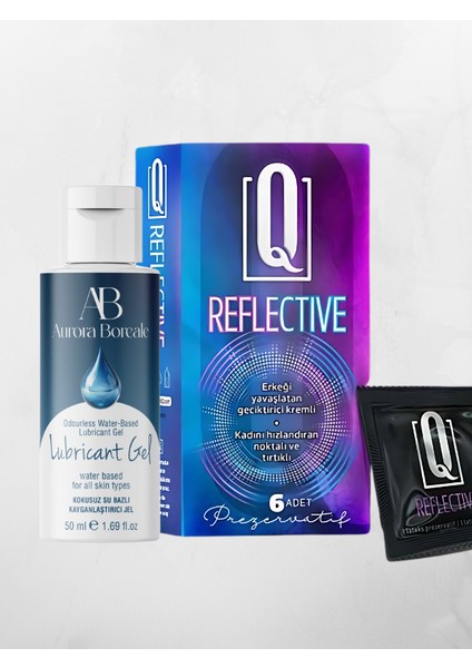 Sade Jel 50 ml Q Reflective 6'lı Kondom Set