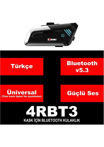 4rbt3 Bluetooth Kask Kulaklığı