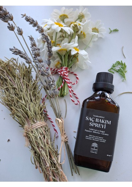 %100 Saf ve Doğal Nemlendirici Saç Bakım Spreyi Papatya – Biberiye - Lavanta 50 ml
