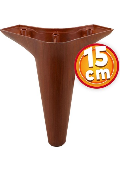 Mobilya Kanepe Koltuk Tv Ünitesi Destek Ayağı 15 cm Kahverengi Ayakları 20'li Set