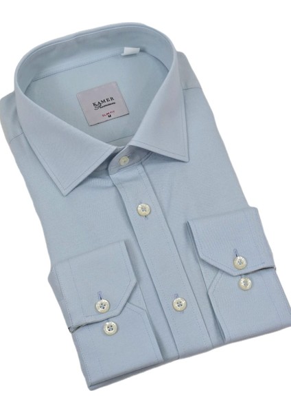 Erkek Slim Fitt Likralı Uzun Kol Kulplu Gömlek 2358 BGL-ST04384 fiyatları