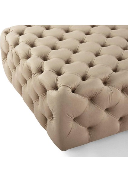 Kapitoneli Kare Puf/bench/orta Sehpa 80*80 cm Yükseklik 40 cm