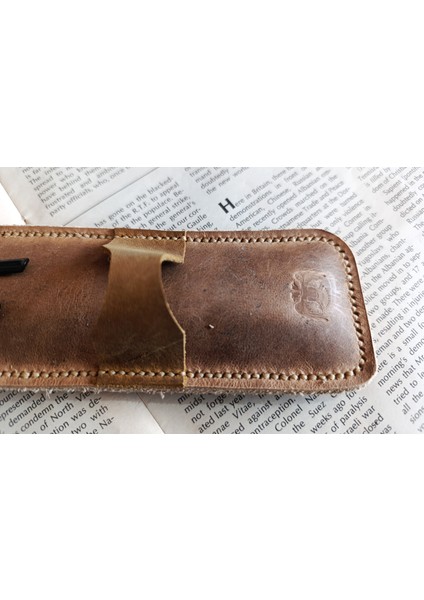 Crazy Hors Hakiki Deri El Emeği Özel Kalemleriniz Için Kalemlik Kalem Kutu 27 cm 6 cm Xe1 fırsatları