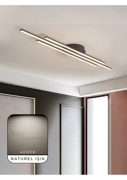 Modern LED Avize - Lineer LED Armatür Lineer Üçlü -Linear Naturel Işık