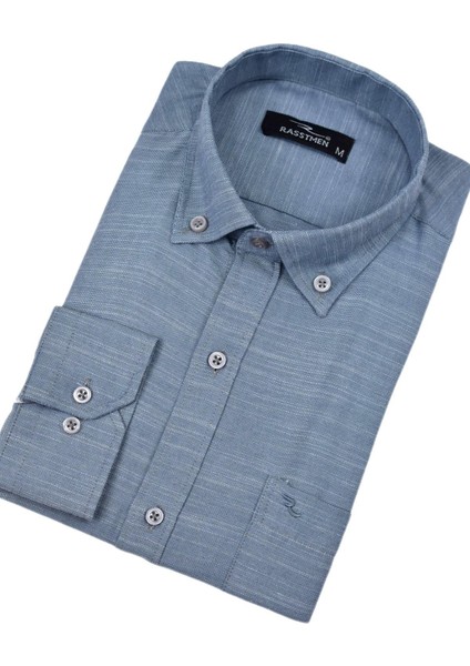 Erkek Klasik Tek Cepli Uzun Kol Gömlek BGL-ST04543