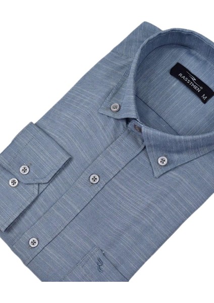 Erkek Klasik Tek Cepli Uzun Kol Gömlek BGL-ST04543 fırsatları