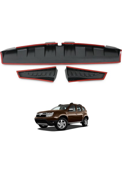 Dacia Duster Spoiler Arka Cam Üstü - Siyah (3 Parça)| 2010-2018