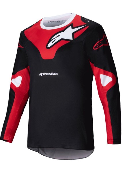 Alpinestars Racer Veil Kros Motosiklet Jerseyi Siyah Kırmızı Beyaz