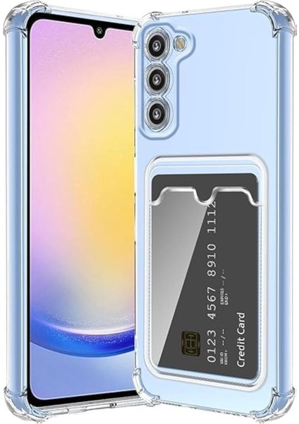 Samsung Galaxy S25 Plus Uyumlu Kılıf Kamera ve Köşe Korumalı Kartlıklı Cüzdanlı Darbe Emici Kapak