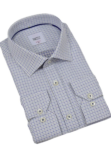 Erkek Puantiyeli Slim Fitt Uzun Kol Gömlek 2380 BGL-ST04375 fiyatları