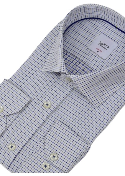 Erkek Puantiyeli Slim Fitt Uzun Kol Gömlek 2380 BGL-ST04375 fırsatları