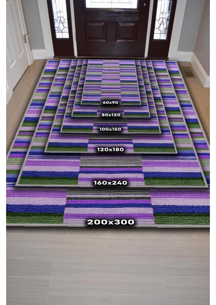 Çizili Mor Renkli Halı Mutfak Halısı Çizgili Oturma Odası Halısı Retro Tarzı Salon Halısı indirimleri