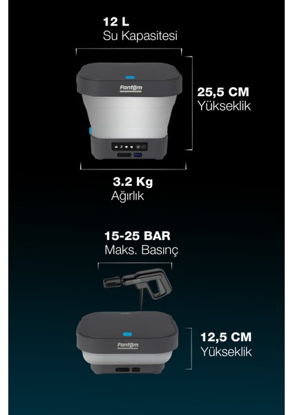 Prowash 2400PW Şarjlı Yüksek Basınçlı Yıkama Cihazı