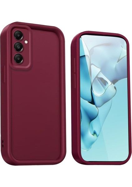 Samsung Galaxy A36 Uyumlu Kılıf Kamera Korumalı Yumuşak Dokulu Darbe Emici Bordo Silikon Kapak