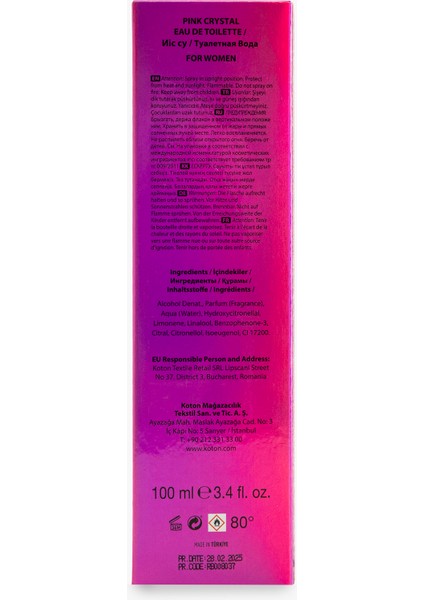 Parfüm Pink Crsytal 100 ml