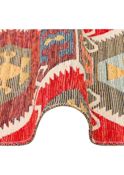 Nomad Kilim Nmd 06 Red Yıkanabilir Kilim
