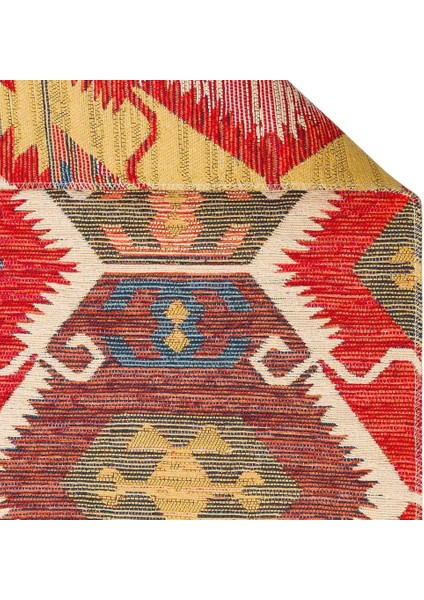 Nomad Kilim Nmd 06 Red Yıkanabilir Kilim
