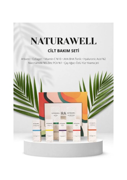 Cilt Bakım Seti 5li Serum + Aha Bha Tonik + Çay Ağacı Özlü Yüz Yıkama Jeli