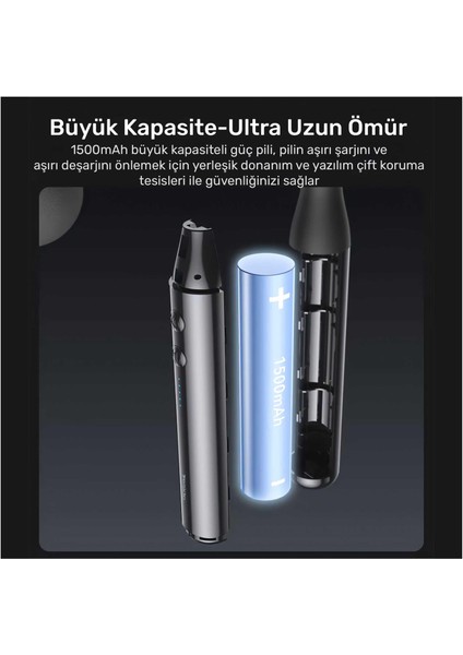 Nvr11 Masaj Başlıklı 5 Seviyeli 2600rpm Type-C Taşınabilir Profesyonel Masaj Tabancası
