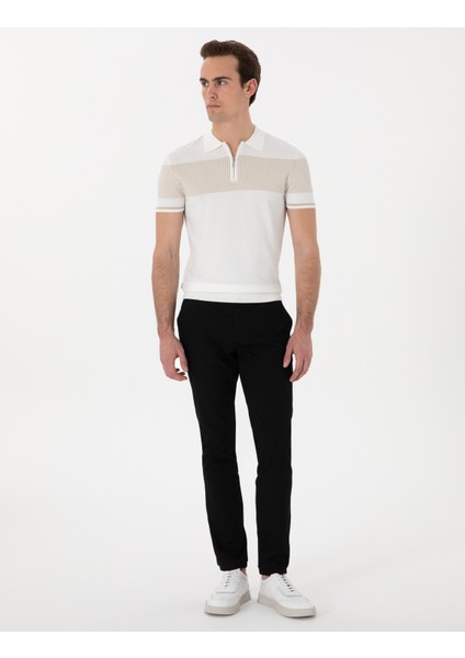 Erkek Siyah Slim Fit Kanvas Pantolon 50308077-VR046