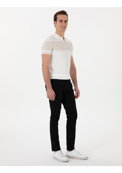 Erkek Siyah Slim Fit Kanvas Pantolon 50308077-VR046