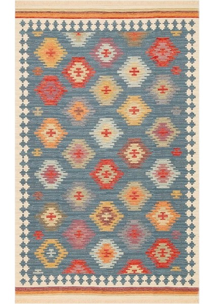 Nomad Kilim Nmd 04 Navy Yıkanabilir Kilim