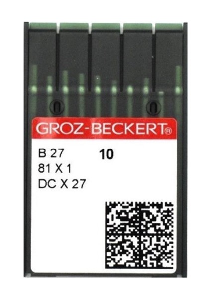 21 Numara B27/81X1/DCX27/DCX1 Groz Beckert Overlok Iğne (100 Lük Kutu)