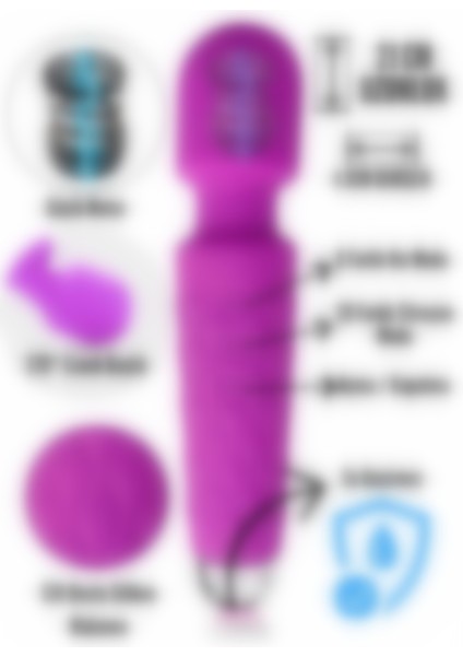 Şarjlı 20 Modlu Şarjlı Su Geçirmez Titreşimli Dildo Vajinal ve Anal Vibratör Masaj Aleti