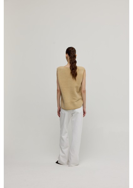 Kadın Camel Cepli Sıfır Kol Iliklenebilir Peluş Yelek indirimleri