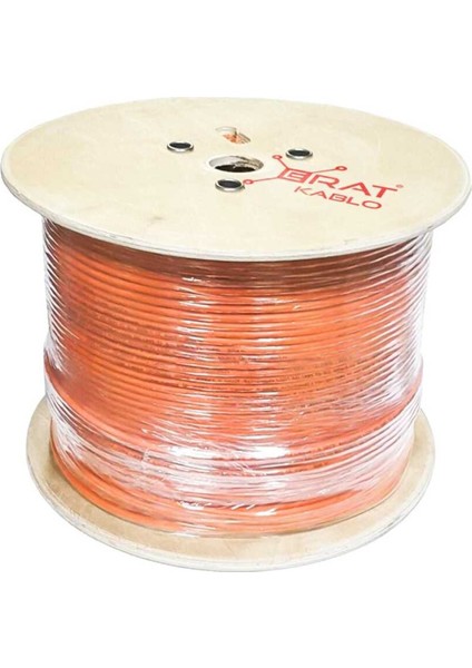 Nif Bilişim Erat DMP1ER2552IHBUU325 Cat6 U/utp 23AWG 250 Mhz Hffr 500 Metre Full Bakır Cat6 Kablo Turuncu
