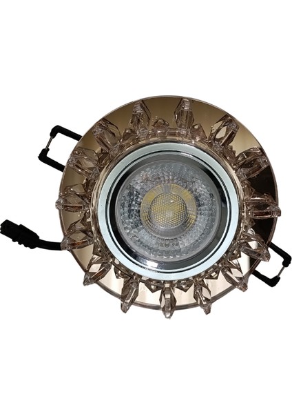 12v çift led spot – 9.5 cm, kristal çerçeve, 3 farklı renk sıcaklığı