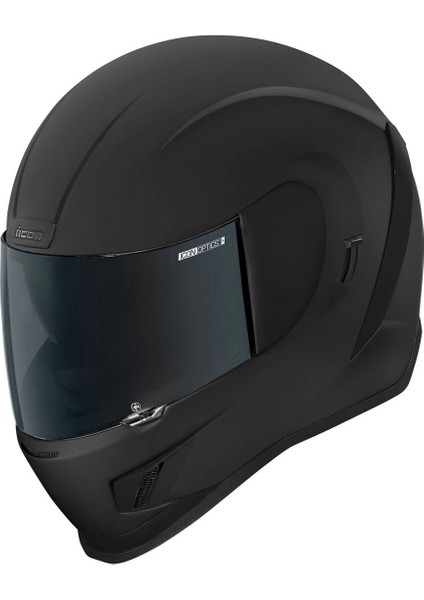 Airform Dark Kapalı Motosiklet Kaskı Mat Siyah