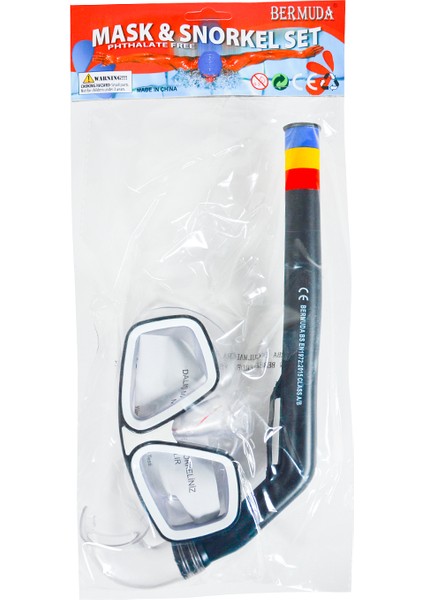 Dalış Maskesi Ve Şnorkel Seti Siyah Sp4449