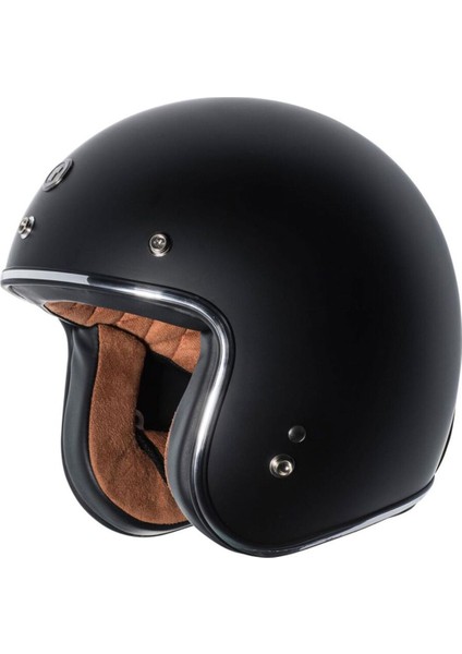 T-50 Açık Motosiklet Kaskı Mat Siyah