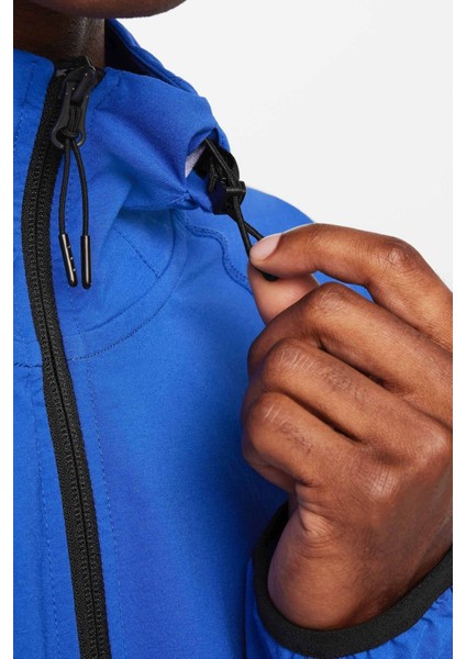 Tech Windrunner Woven Full Zip Loose Fit Jacket Erkek Bol Kesim Paraşüt Kumaş Kapüşonlu Ceket Sax Mavi fırsatları