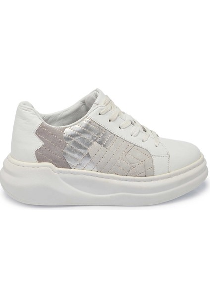 Beyaz Hakiki Deri Kadın Sneaker - K24I1AY67306-A26