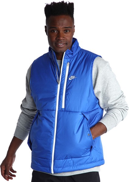 Sportswear Therma-Fit Legacy Erkek Mavi Dik Yaka Yelek