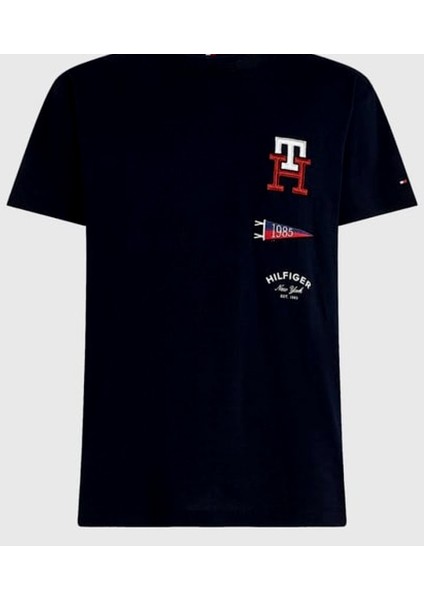 Th 1985 Nakış Yazılı T-Shirt
